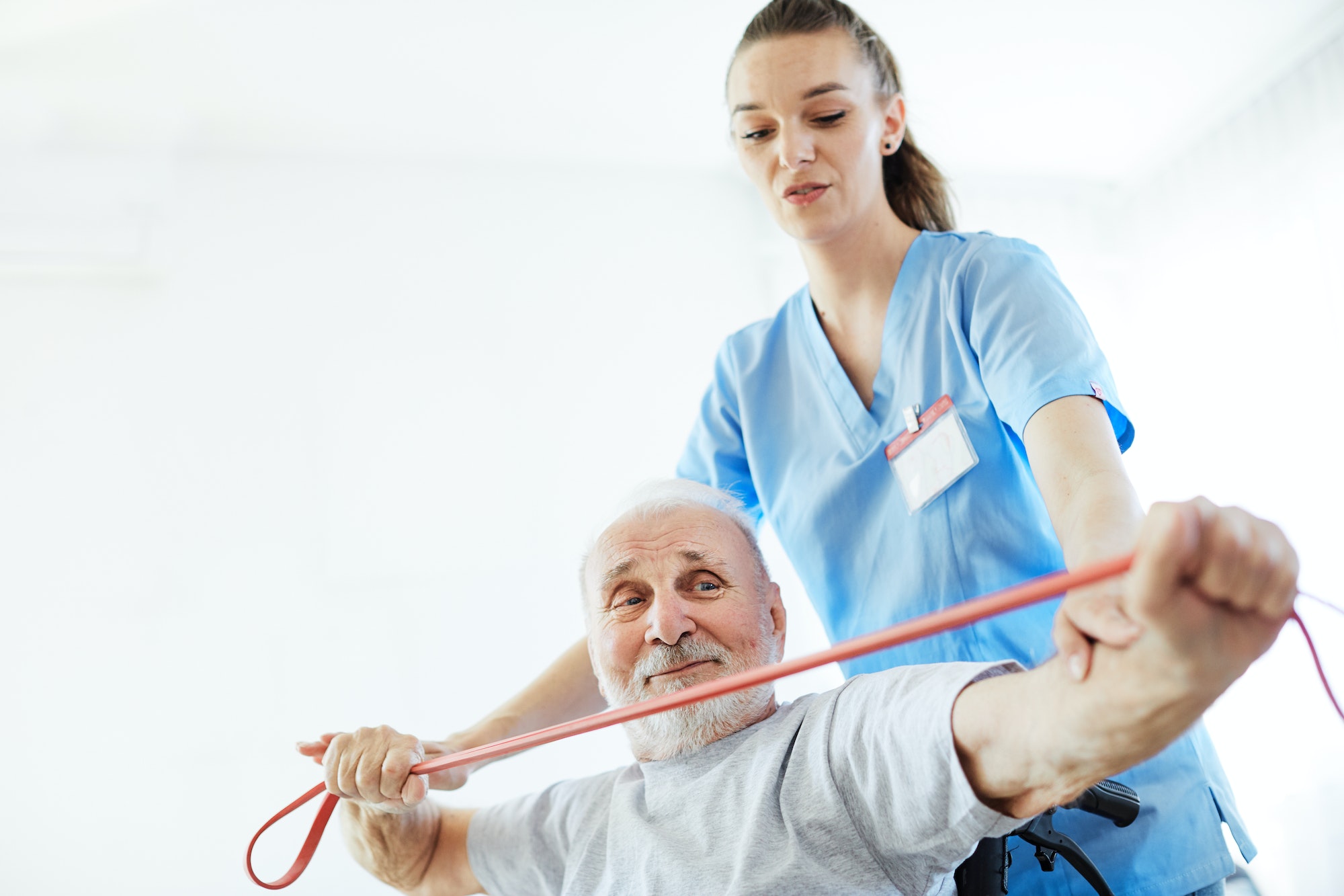 nurse doctor senior care exercise physical therapy ecercising help assistence retirement home